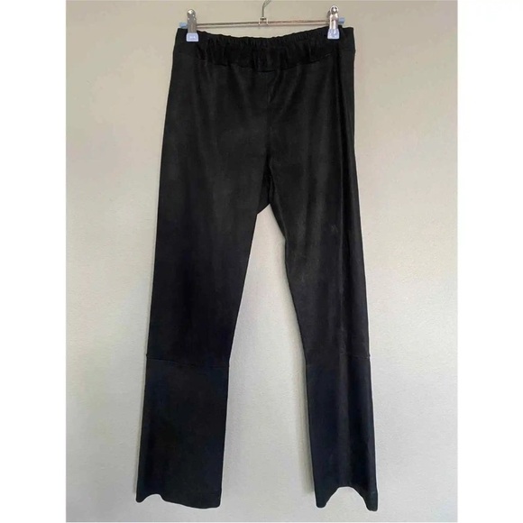 The Row Black Suede Lambskin Bootcut Pants (17) - Picture 5 of 8